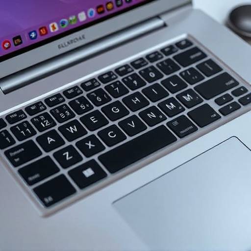 Un teclado adaptado con teclas grandes y ayudas visuales para personas con movilidad reducida.